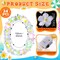 24 Pcs LED Hawaiian Leis Set, Light Up Tropical Flower Necklaces with Green Leaves – Bulk Luau Party Decorations for Beach, Wedding, Carnival, Summer Birthday & Party Favors